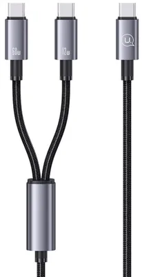 Produktbild von Usams Kabel 2W1 2Xusb-C 72W 1,2M Aluminiumlegierung Datenkabel Sufeng Serie Sj740Usb101 (Us-Sj740)