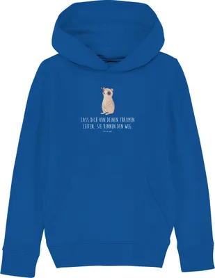 Produktbild von Mr. & Mrs. Panda Kinderpullover Plumplori Glücklich 7-8 Jahre (122/128) - Royal Blue - Geschenk, Hoodie, Pullover, Pulli, Sweater, Sweatshirt, Lustige Sprüche, Niedlich