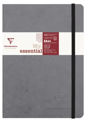 Produktbild von Clairefontaine Notizbuch AgeBag MyEss A5 96Bl lin grau