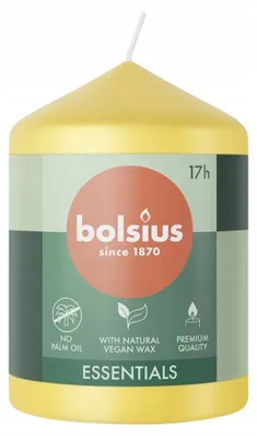 Productafbeelding van Bolsius Tafelkaars, geurloos, zonnegeel, 8 cm