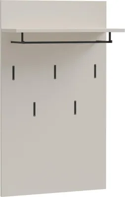 Produktbild von Forte ALICE SPRINGS Garderobenpaneel 70 80, moderne Garderobe, Garderobenhaken, Hutablage, Holzwerkstoff, Kaschmir Beige, 74 cm breit x 127 cm hoch x 30 cm tief