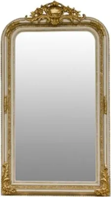 Produktbild von Casa Padrino Barock Spiegel Creme / Gold 86 x H. 155 cm - Wohnzimmermöbel im Barockstil