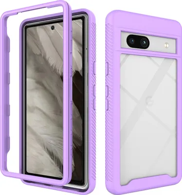 Obrázek produktu pro Google Pixel 7A Pouzdro, Hybrid Průhledné Zadní Kryt, Robustní TPU Nárazník, Nárazuvzdorné Pouzdro pro Google Pixel 7A Fialová
