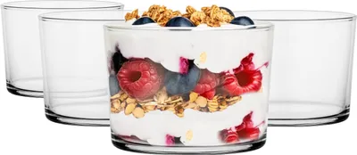 Produktbild von GLASMARK® 4-Set 170 ml Große (max. 200ml) 4 Stück Servierschale Dip Snack-Geschirr Eisschalen Dessertglas transparent ideal für Sorbet Dessert Eis - Hochwertige Qualität