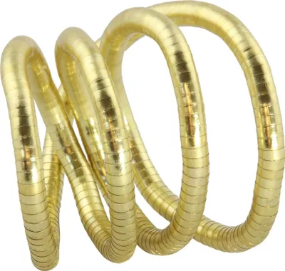 Produktbild von Biegsame Halskette Schlangenkette goldfarben hell 8mm Kette Armband