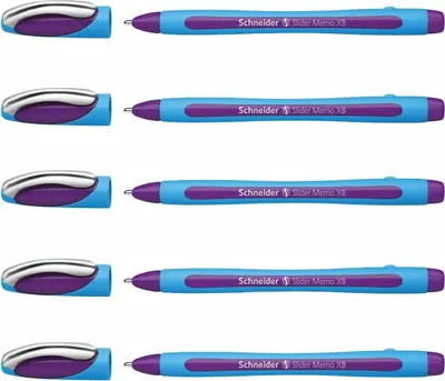 Produktbild von Kugelschreiber Schneider Slider Memo XB - 5er-Set Violett