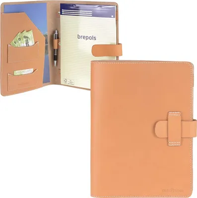 Produktbild von Ruitertassen Schreibmappe A4 Leder Konferenzmappe Notizmappe Ledermappe aus einem Lederstück natur braun 2810T-10
