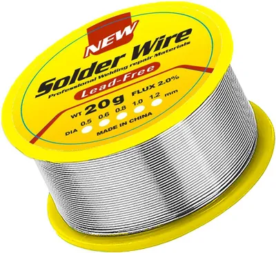 Productafbeelding van Loodvrije tinsoldeerdraad 0,8 mm met colofoniumkern, 20 g, soldeerdraad voor reparatie en elektronica