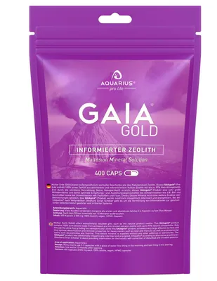 Produktbild von AQUARIUS pro life ® - GAIAgold® CAPS - 400 vegane Zeolith Pulver Kapseln I informiert & energetisiert nach HP E.S. Scheller - optimaler Detox
