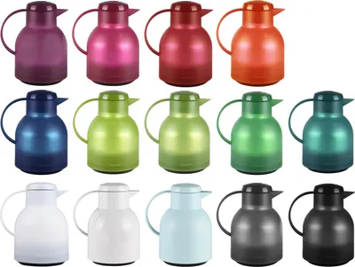 Image de emsa Verseuse isolante SAMBA 1 litre Quick Press, couleur bleu foncé translucide