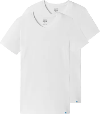 Produktbild von Schiesser 2er Pack Long Life Baumwolle Unterhemd / Shirt Kurzarm Komfortable Passform für jeden Tag, Weich und atmungsaktiv für besten Tragekomfort, Hochwertige Baumwolle für langanhaltende Qualität