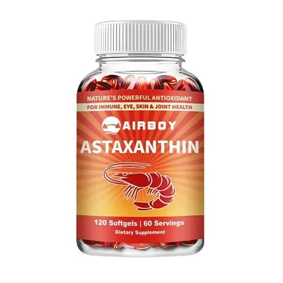 Immagine prodotto di Astaxantina 12 mg (120 capsule) integratore alimentare, antiossidante, pelle, occhi, articolazioni, cuore, anti-invecchiamento, sistema immunitario