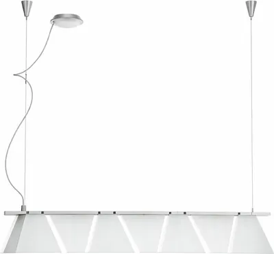 Produktbild von Hängeleuchte, Stahl nickel matt, Glas satiniert klar, H 110 cm