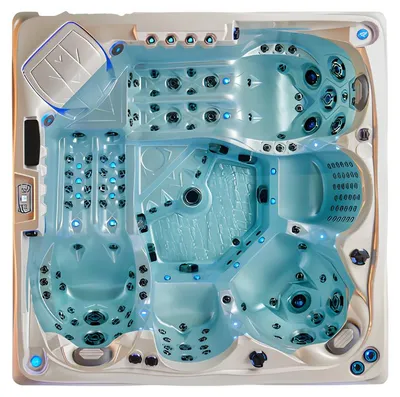 Productafbeelding van Außenwhirlpool Hydromassagewanne Blubberbad Outdoor-Spa Whirlpool 230x230cm
