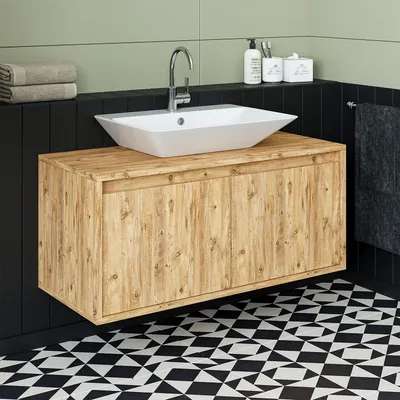 Produktbild von Roomart ATLANTIC-100 Badmöbel Unterschrank 100 cm breit, Eiche
