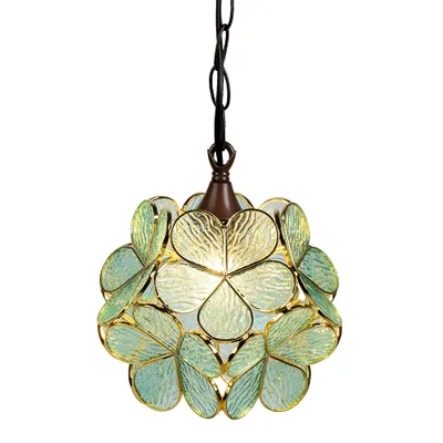 Produktbild von Clayre & Eef Hängeleuchte Tiffany 21x21x17/90 cm Grün Glas