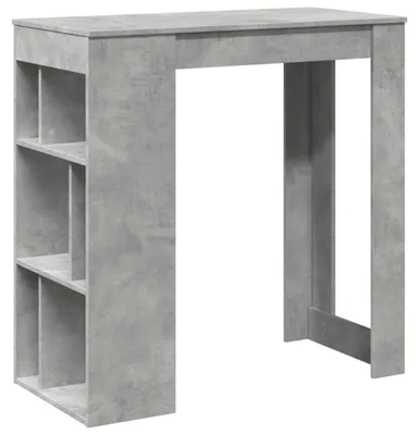 Obrázek produktu pro vidaXL Barový stůl s policí Betonová šedá 102x50x103,5 cm Dřevěný materiál