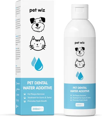 Produktbild von Zahnmedizinisches Wasseradditiv für Hunde und Katzen, 240 ml, bekämpft schlechten Atem, entfernt Zahnbelag