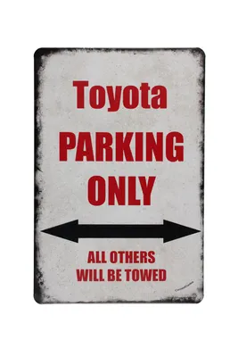 Produktbild von Toyota Parking Only Blechschild 20x30 cm Vintage Metallschild