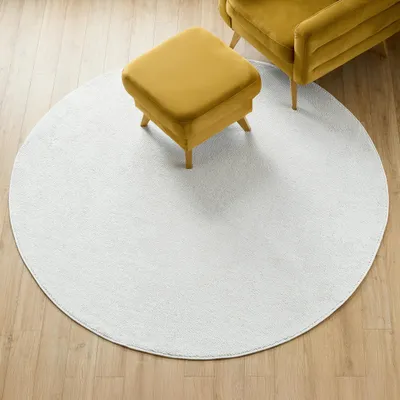 Immagine prodotto di Tappeto Tapiso rotondo AGRA moderno color crema per soggiorno, ÖKO-TEX, 100 x 100 cm