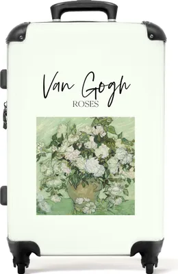Produktbild von NoBoringSuitcases.com® Großer Koffer - Kunst - Van Gogh - Blumen - Alte Meister - Grün - Kombinationsschloss TSA - Hartschalen Trolley 4 Rollen - 72 liter - Reisekoffer - 66 cmKoffer Mittelgroß 67x43x25 cm, 72L,