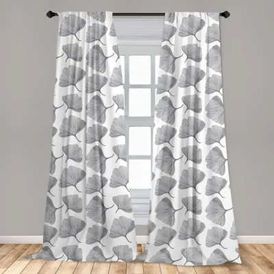 Produktbild von Abakuhaus, Fenstervorhänge, Minimalist Natur Leafage, 2-Panel-Set, 150 x 245 cm