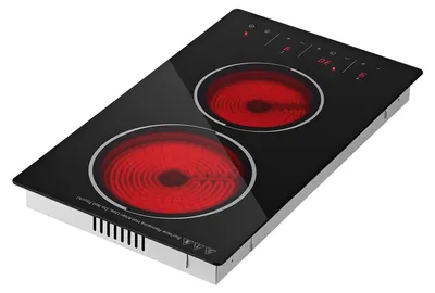 Zdjęcie produktu dla SucceBuy – płyta indukcyjna ceramiczna, 52 x 30 cm, do zabudowy, moc 3000 W, 2 strefy gotowania, ceramiczna powierzchnia, 9 stopni mocy, timer, blokada dziecięca, ochrona przed przegrzaniem i sterowanie dotykowe