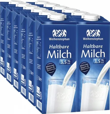 Produktbild von Weihenstephan Haltbare Milch 3,5% 1 l X 12 STÜCK