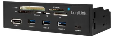 Produktbild von LogiLink Multifunktions-Panel 5,25' intern m. Kartenleser