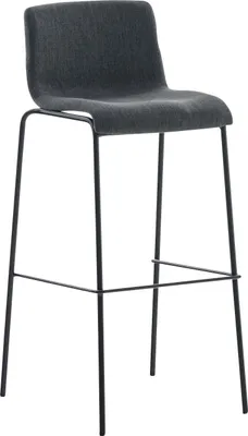 Obrázek produktu pro Moderní barová židle - stohovatelná, ergonomická | barva: tmavě šedá, barva podstavce: černá