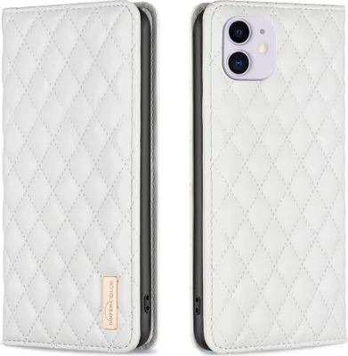 Produktbild von iPhone 11 Hülle, Elegant Bookstyle Flip Leder Kartenfächer Schutzhülle mit Ständer für iPhone 11 Weiß