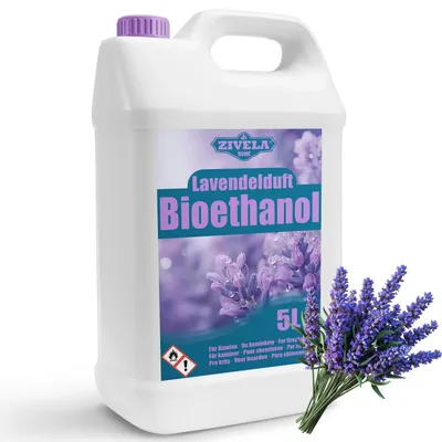 Produktbild von Bioethanol 96,6% für Kamin 5L mit Lavendelduft
