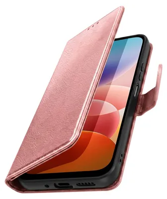 Image de Avizar, étui rabattable pour Xiaomi Redmi 17, avec fonction support, couleur or rose