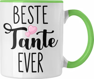 Produktbild von Trendation - Beste Tante Ever Tasse Geschenk Geburtstag Weihnachten Lustig Geschenkideen von Nichte (Grün)