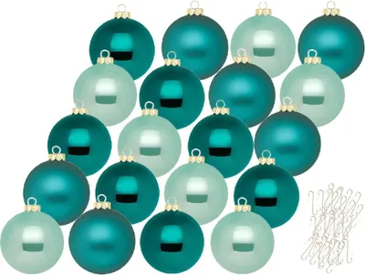 Produktbild von Weihnachtskugeln 20 Stk 6cm Green Emerald mit Haken
