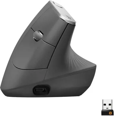 Obrázek produktu pro Bezdrátová ergonomická myš, Logitech MX Vertical, bezdrátová, šedá, ergonomický design