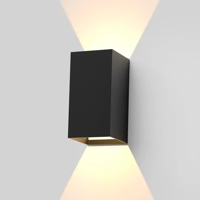 Image de ZMH Applique Led Intérieur & Extérieur Noir Applique 02 Moderne Up Down Blanc chaud Lampe de couloir IP65 Etanche Applique extérieure 5W Faisceau lumineux réglable pour couloir jardin