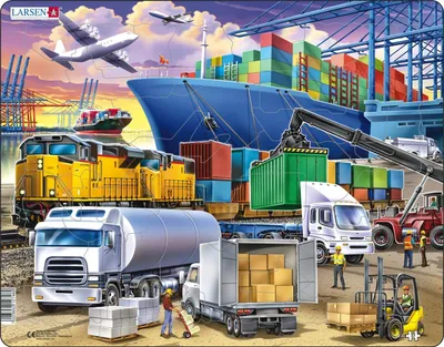 Produktbild von Larsen Jigsaw Puzzle - Transport, 37 Piece