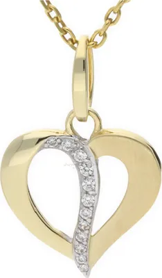 Produktbild von JuwelmaLux Anhänger 333 Gold Herz mit Zirkonia JL20-02-0021