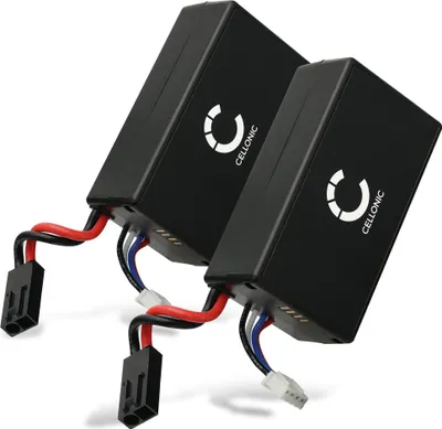 Image de CELLONIC 2x Batterie pour Drone compatible avec Parrot AR.Drone 2.0 - (1500mAh, 11.1V)