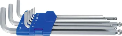 Produktbild von HEYTEC Sechskantschlüssel-Satz mit Kugelkopf lang 9-teilig