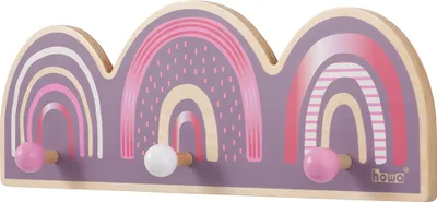Produktbild von howa Wandgarderobe Garderobe 'rainbow' für Kinder aus Holz 8802