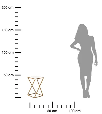 Obrázok produktu pre Howhomely Kvetinová stolička kovová zlatá 40 cm - stojan na kvety, kvetinový stĺp moderný