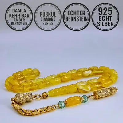 Produktbild von Tesbih Tespih Damla Kehribar Amber Bernstein 23 Gr Rosary Prayerbeads Kapsül Subha Tasbih Misbaha Gebeteskette