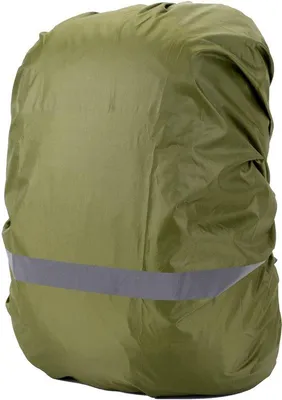 Produktbild von Regenabdeckung für Rucksäcke, wasser- und winddicht, reflektierende Streifen, Rucksackschutz, 1 Stück, reflektierende Hülle, für Wandern, Radfahren, Bergsteigen, Camping - Olivegrün (L, 41-55L)