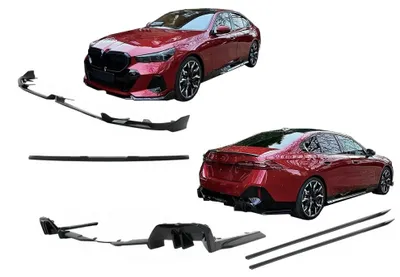 Produktbild von Aero Bodykit für BMW 5er G60 M-Tech 2023- Black Knight Design Lippe Diffusor Spoiler.