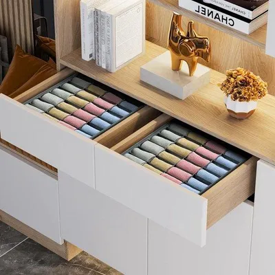 Produktbild von Famanu Aufbewahrungsboxen für Socken und Unterwäsche - 2 Stück, 24 Fächer, faltbar