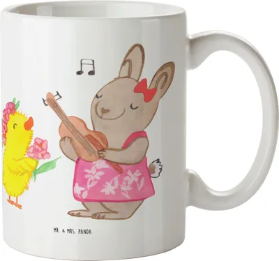 Produktbild von Mr. & Mrs. Panda haferl Ostern Frühlingsgefühle - Weiß - Geschenk, Hase, Teetasse, Frühling, Trinkbecher, Osterhase, Ostergrüße, Küken, Kaffeebecher, Tasse, Keramiktasse