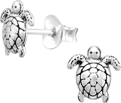 Produktbild von Ohrringe Ohrstecker Schildkröte 925 Sterling Silber