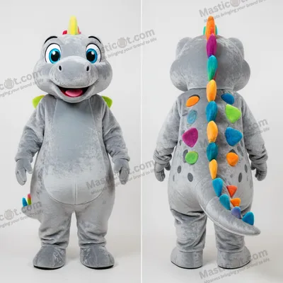 Immagine prodotto di Costume da mascotte MASTICOT dinosauro Stegosauro argento